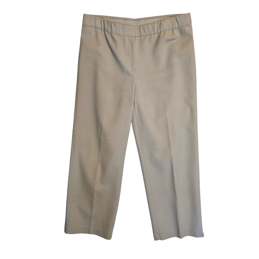 J Jill Capri Womens Size 8 Tan Straight Leg Stretch Career Office Vanilla Girl